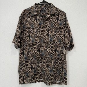 Ocean Pacific Menswear Hawaiian Aloha Shirt Print Short Sleeve Button Up M